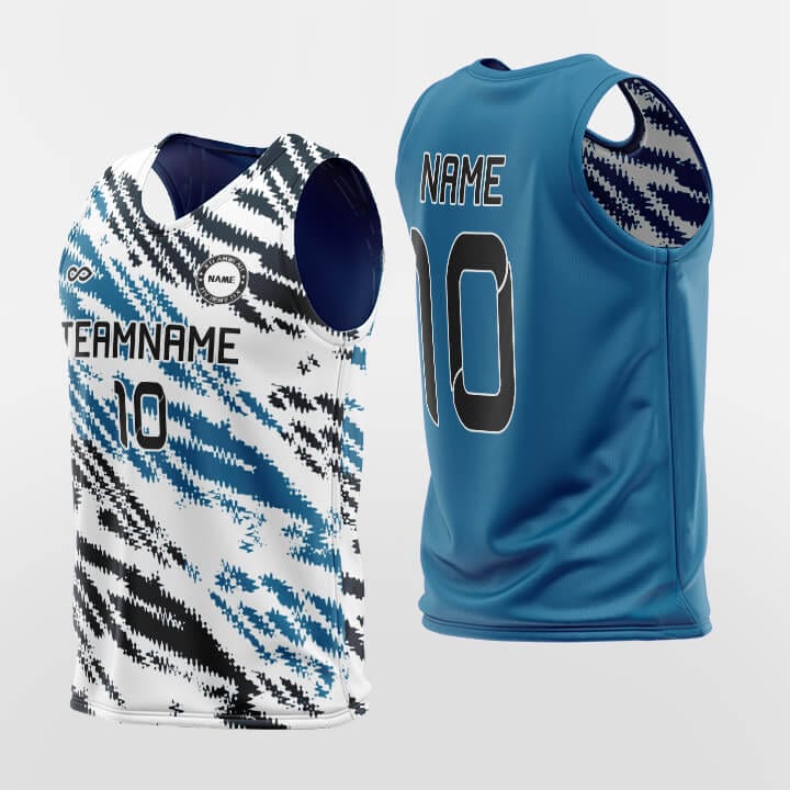 Cikers Sports Training Bibs Blue-White / L Wave - Custom Reversible Training Bibs Sublimated