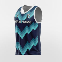 Cikers Sports Training Bibs Cyan &Navy Blue / S Cyan Wave Light - Training Bibs Custom Sublimation Design