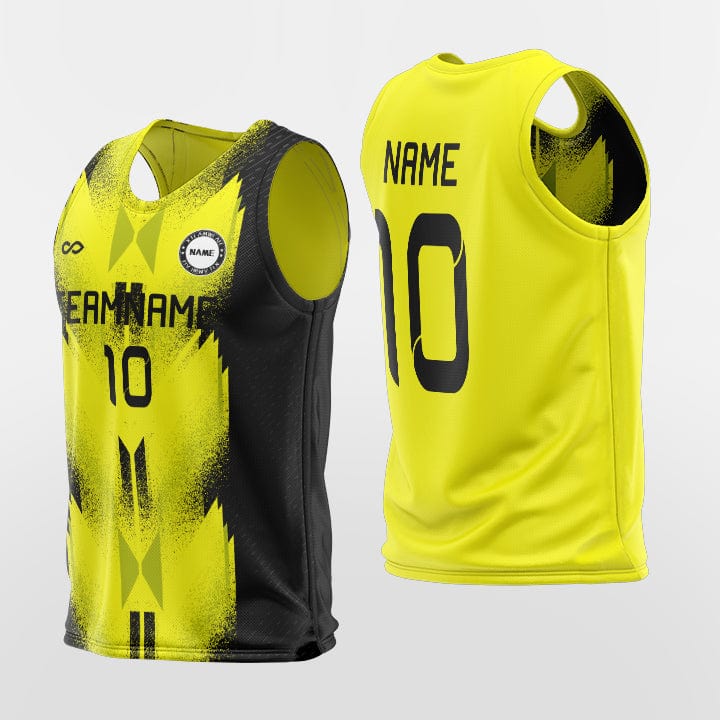 Cikers Sports Training Bibs Yellow-Black / L Maple - Custom Reversible Training Bibs Sublimated