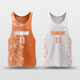 Cikers Sports Vest Orange & White / S Tigroid - Customized Reversible Basketball Jersey Quick Dry