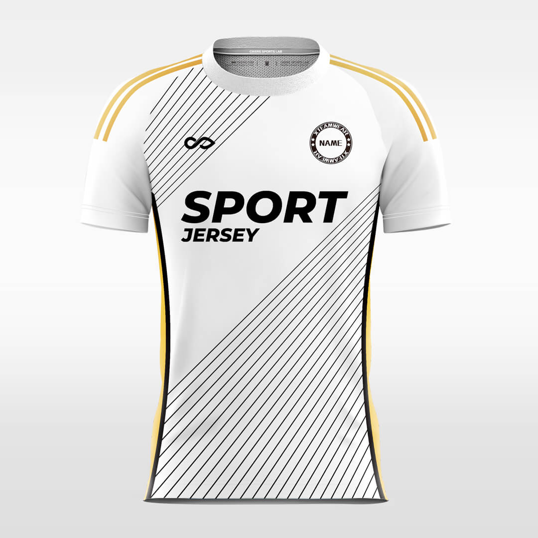 Cikers Sports White / S Geometric Pulse - Custom Soccer Jersey for Men Sublimation FT060327S