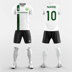 Cikers Sports White / S Ribbon - Custom Contrast Striped Soccer Kits Short Sleeve