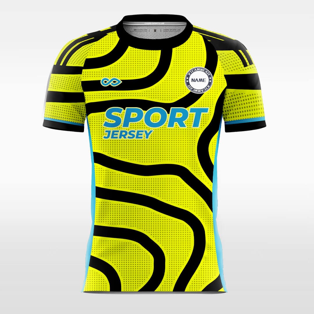 Cikers Sports Yellow / S Zebra - Custom Soccer Jersey for Men Sublimation
