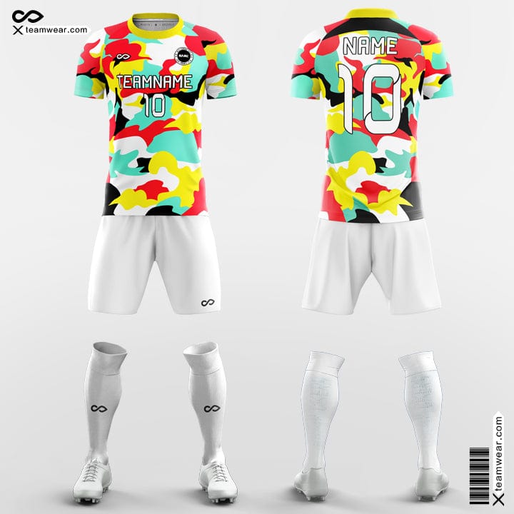 Wholesale Price 100% Polyester Custom Made Soccer Jersey Set