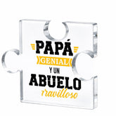 CusPrinting 150*120*14mm: Architectural Jigsaw Acrylic Showcase (Large) - "Building Together" Corporate Commemorative Plaque