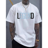 CusPrinting Fashionable Printed Men'S T-Shirt, with a Simple Cut That Highlights Masculinity, Made of Pure Cotton Material, Combining Steady Solid Color with Vibrant Printing, Comfortable And Breathable, a Must-Have Classic for Summer