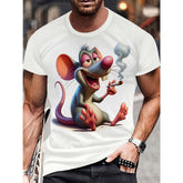 CusPrinting Men's Cotton Crew Neck T-Shirt, Casual Short Sleeve Pullover with "I Am The Warranty" Print, All-Season Knit Fabric Tee for Weekend Casual Wear, Oversized T Shirt