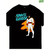 CusPrinting Men's Space Graphic T-Shirt, 100% Cotton, Loose Fit, Breathable and Comfortable, Short Sleeve Crew Neck T-Shirt with Bold Superhero Print, Black Casual Wear for All Seasons, Everyday T-Shirt | Loose Fit Shirt | Machine Washable