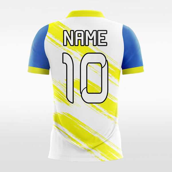 Yellow Blue Soccer Jersey  Soccer shirts designs, Soccer outfits