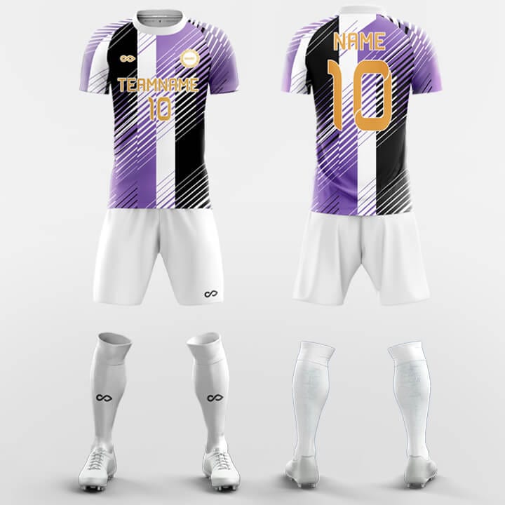 Purple pattern sport jersey uniform textile design for soccer