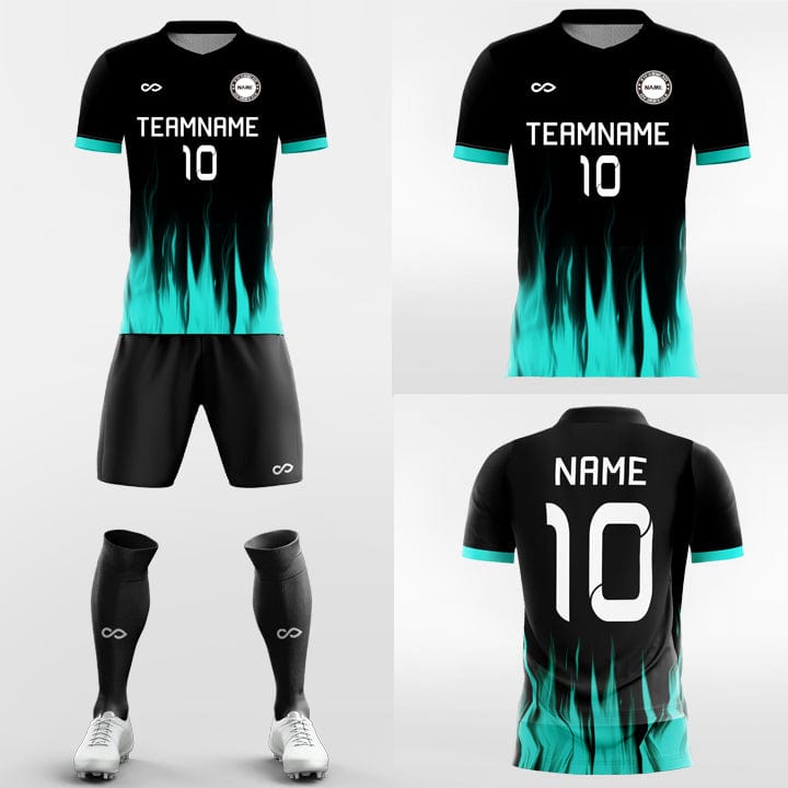 Retro Fire-USA Soccer Jerseys Kit Sublimated Design for Team