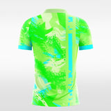green custom sleeve soccer jersey