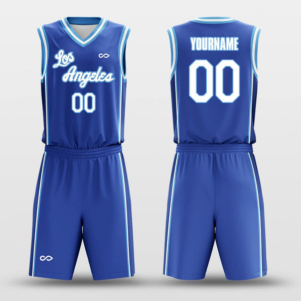 Blue Lake - Customized Basketball Jersey Design Striped-XTeamwear