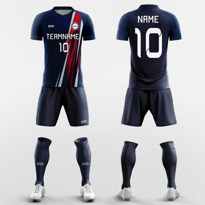 Retro Fire-USA Soccer Jerseys Kit Sublimated Design for Team-XTeamwear