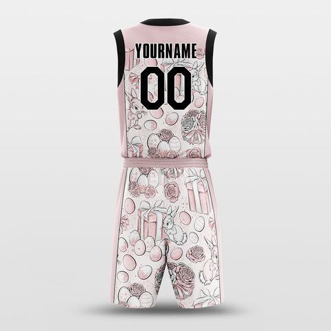 pink custom basketball jersey