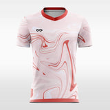 pink custom short sleeve soccer jersey