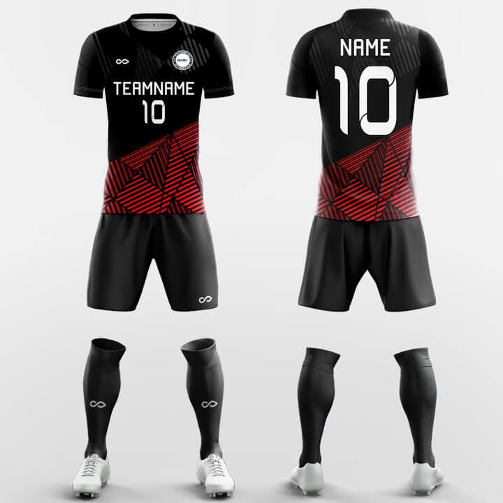 Buy Jersey Design - Red and Black Line Soccer Jersey Design