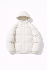外采 外厂采购 White / M Unisex Winter Trendy Multi-Color Solid Color Hooded Cotton Jacket