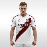 XTeamwear 2026 Global Elite Series - Custom Design Soccer Jersey for Men Sublimation(Crimson and white)