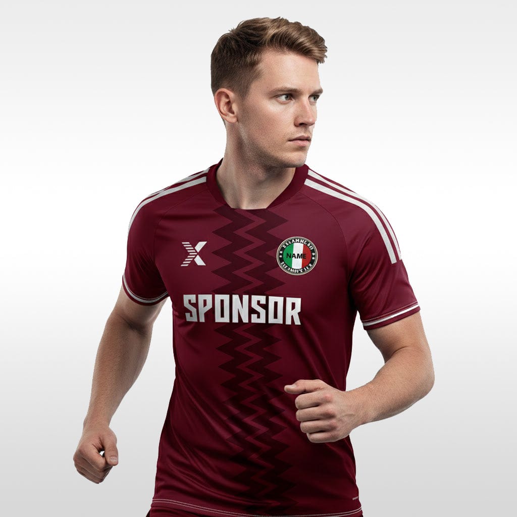 XTeamwear 2026 Global Elite Series - Custom Design Soccer Jersey for Men Sublimation(Crimson and white2)