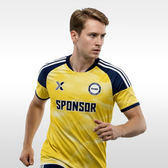 XTeamwear 2026 Global Elite Series - Custom Design Soccer Jersey for Men Sublimation(Dark blue and yellow)
