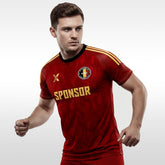 XTeamwear 2026 Global Elite Series - Custom Design Soccer Jersey for Men Sublimation(red and yellow)