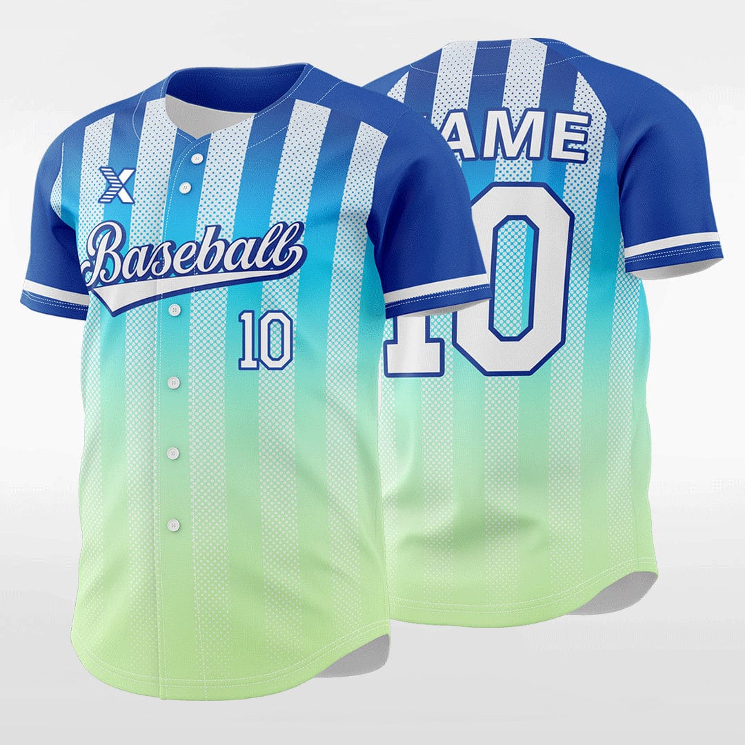 XTeamwear Aurora - Customized Men's Sublimated Button Down Baseball Jersey