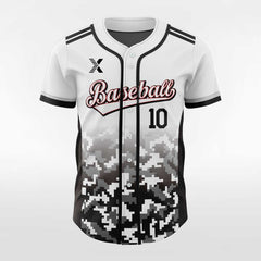 XTeamwear Black Square - Customized Men's Sublimated Button Down Baseball Jersey