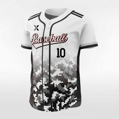 XTeamwear Black Square - Customized Men's Sublimated Button Down Baseball Jersey