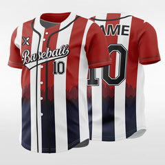 XTeamwear Blood City - Customized Men's Sublimated Button Down Baseball Jersey