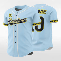 XTeamwear Blue / S Actinia - Customized Men's Sublimated Button Down Baseball Jersey