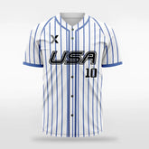 XTeamwear Blue / S Breeze - Customized Men's Sublimated Button Down Baseball Jersey