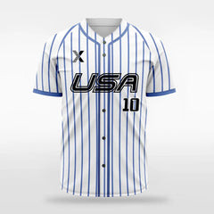 XTeamwear Blue / S Breeze - Customized Men's Sublimated Button Down Baseball Jersey