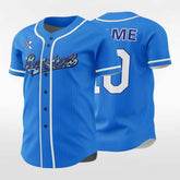 XTeamwear Blue Whale - Customized Men's Sublimated Button Down Baseball Jersey