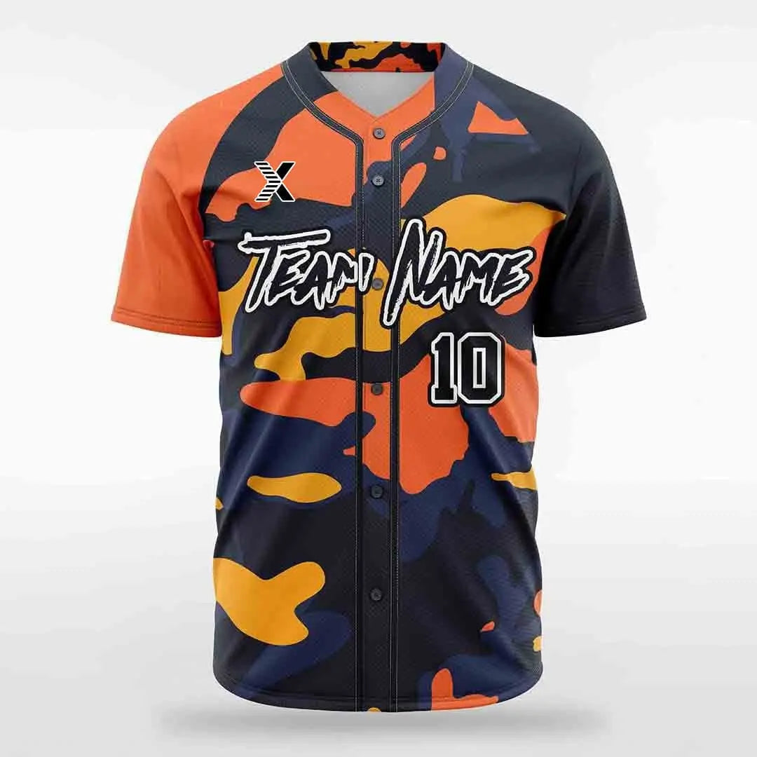 XTeamwear Canyon - Customized Men's Sublimated Button Down Baseball Jersey