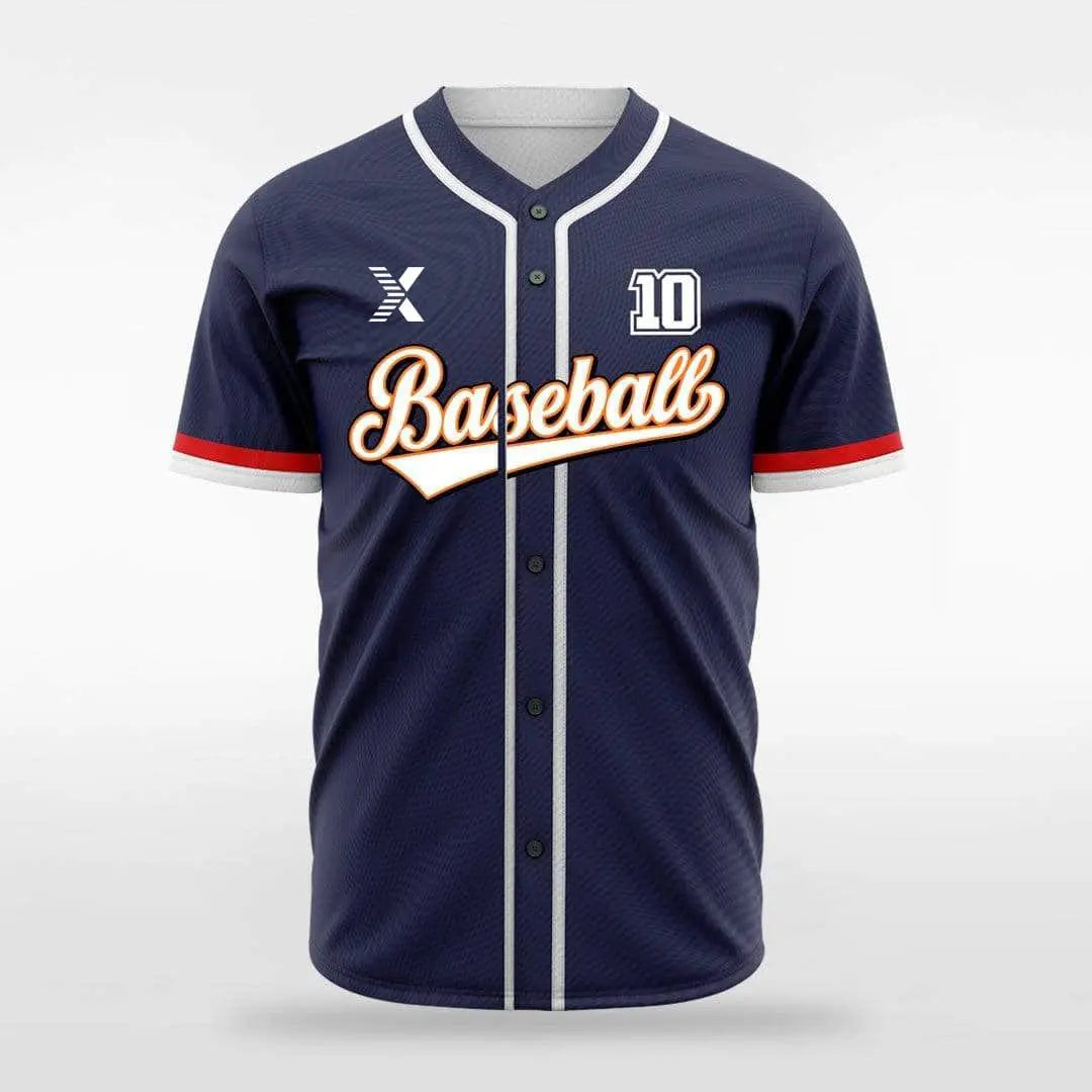 XTeamwear Classic Colors - Customized Men's Sublimated Button Down Baseball Jersey