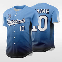 XTeamwear Cracking - Customized Men's Sublimated Button Down Baseball Jersey