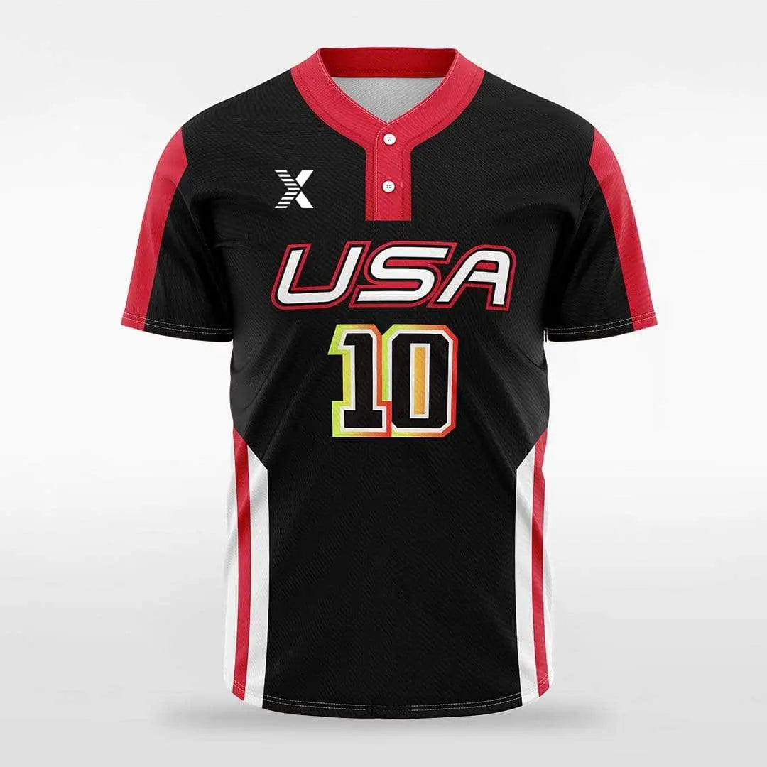 XTeamwear Fireman - Customized Men's Sublimated 2-Button Baseball Jersey
