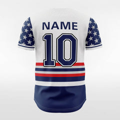 XTeamwear Freedom Star - Customized Men's Sublimated Button Down Baseball Jersey