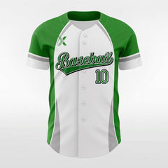 XTeamwear Green Ghost - Customized Men's Sublimated Button Down Baseball Jersey