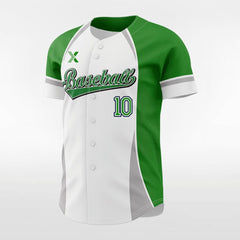 XTeamwear Green Ghost - Customized Men's Sublimated Button Down Baseball Jersey