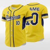 XTeamwear Honeycomb - Customized Men's Sublimated Button Down Baseball Jersey