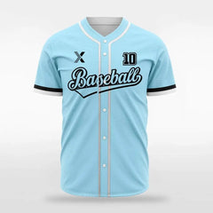 XTeamwear Ice Blue / S Hip Colors - Customized Men's Sublimated Button Down Baseball Jersey