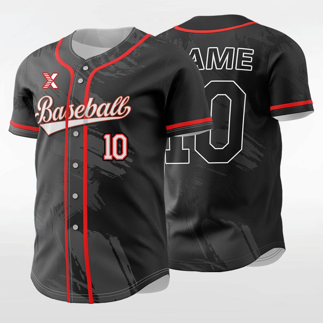 XTeamwear Ink 2 - Customized Men's Sublimated Button Down Baseball Jersey