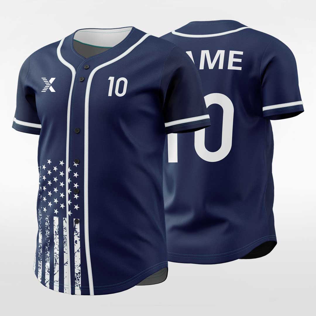 XTeamwear Mercury - Customized Men's Sublimated Button Down Baseball Jersey