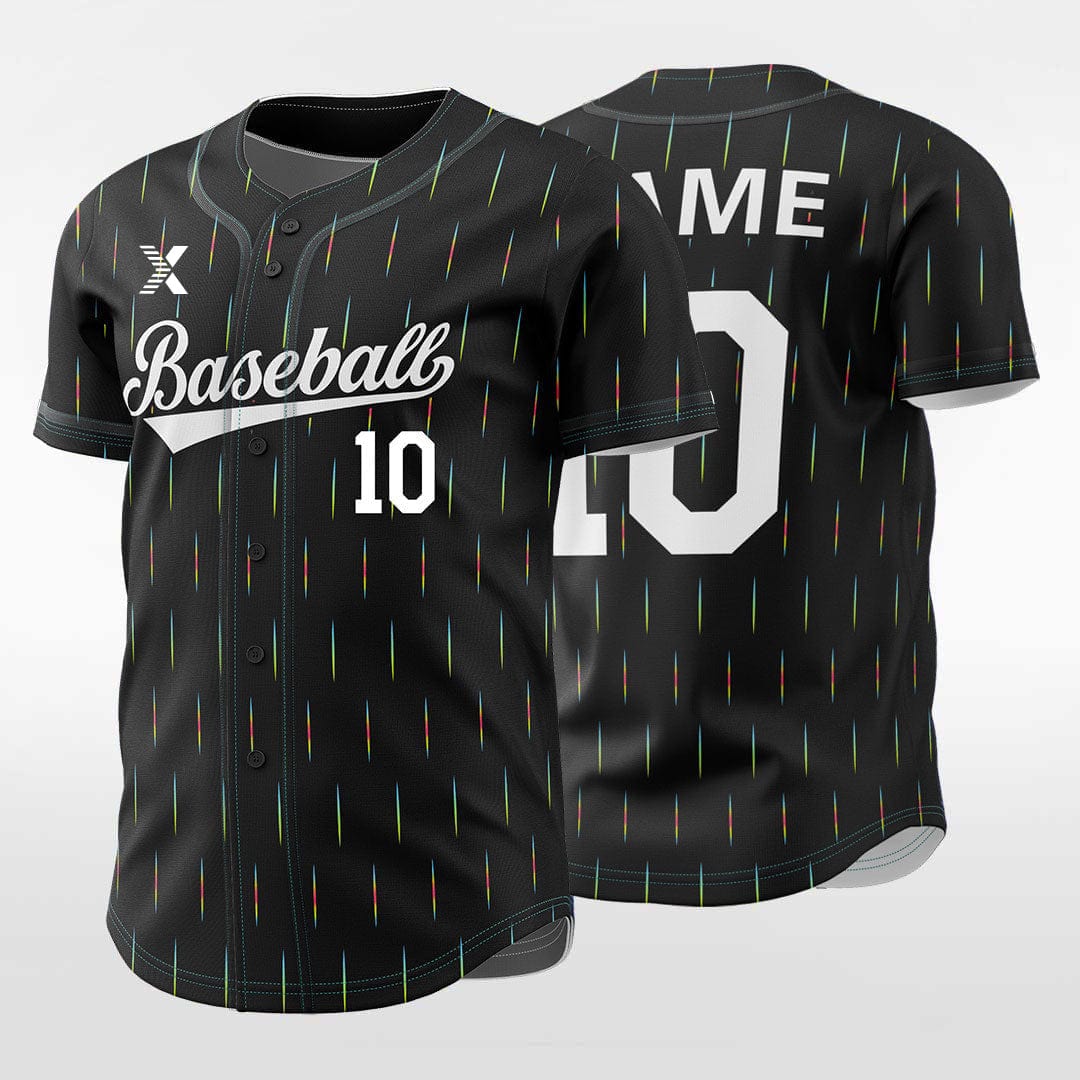 XTeamwear Meteor Shower - Customized Men's Sublimated Button Down Baseball Jersey