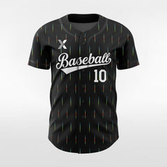 XTeamwear Meteor Shower - Customized Men's Sublimated Button Down Baseball Jersey