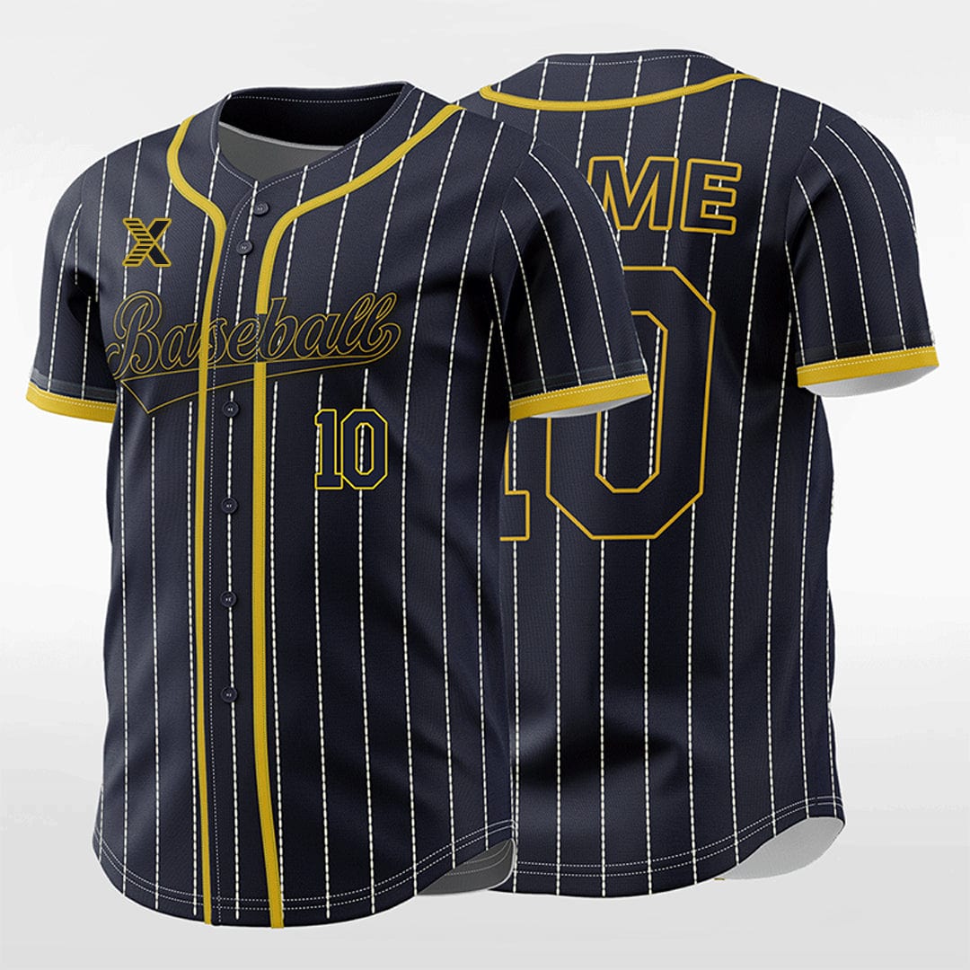XTeamwear Midnight Rider - Customized Men's Sublimated Button Down Baseball Jersey