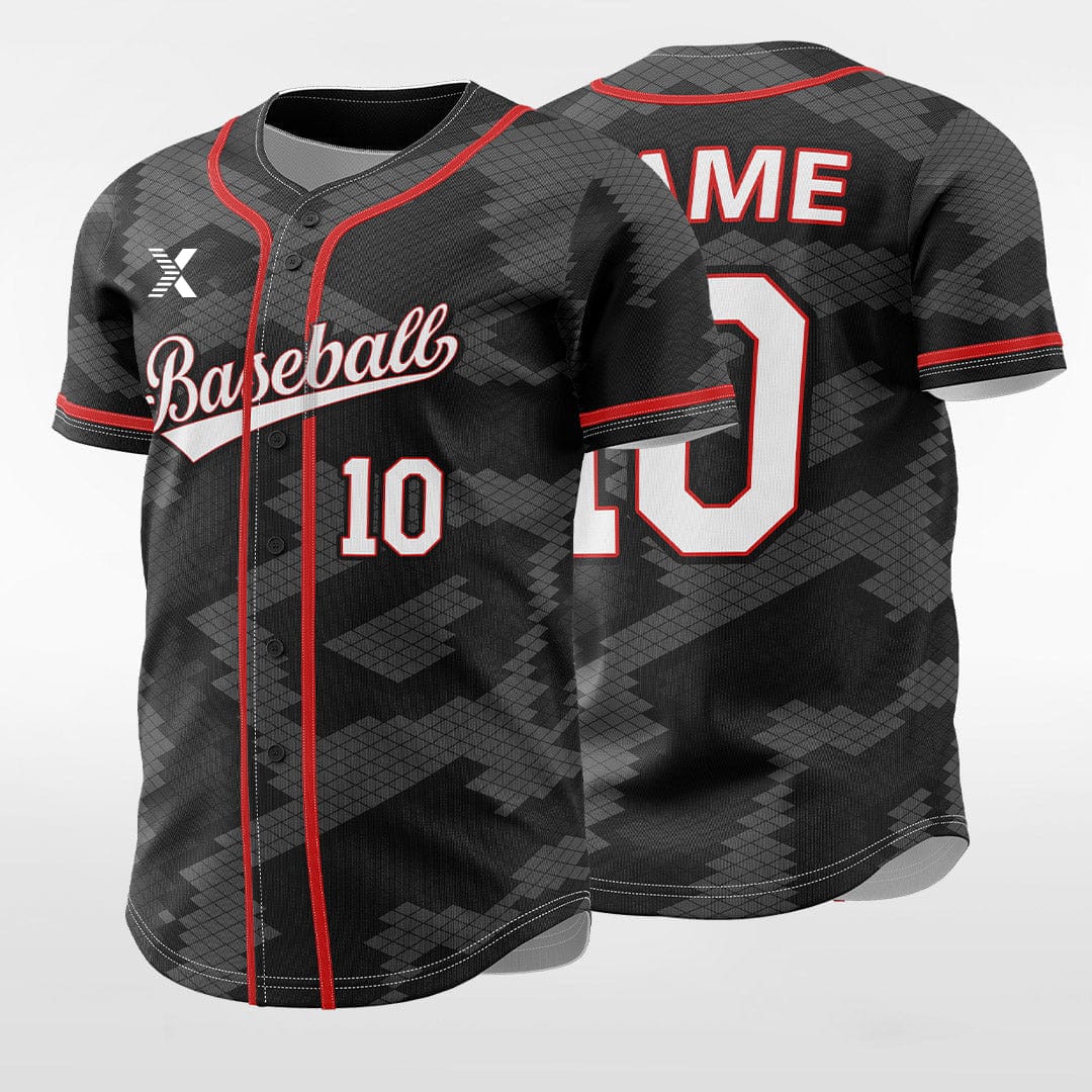 XTeamwear Mosaic Camouflage - Customized Men's Sublimated Button Down Baseball Jersey