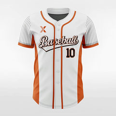 XTeamwear Orange Pie - Customized Men's Sublimated Button Down Baseball Jersey